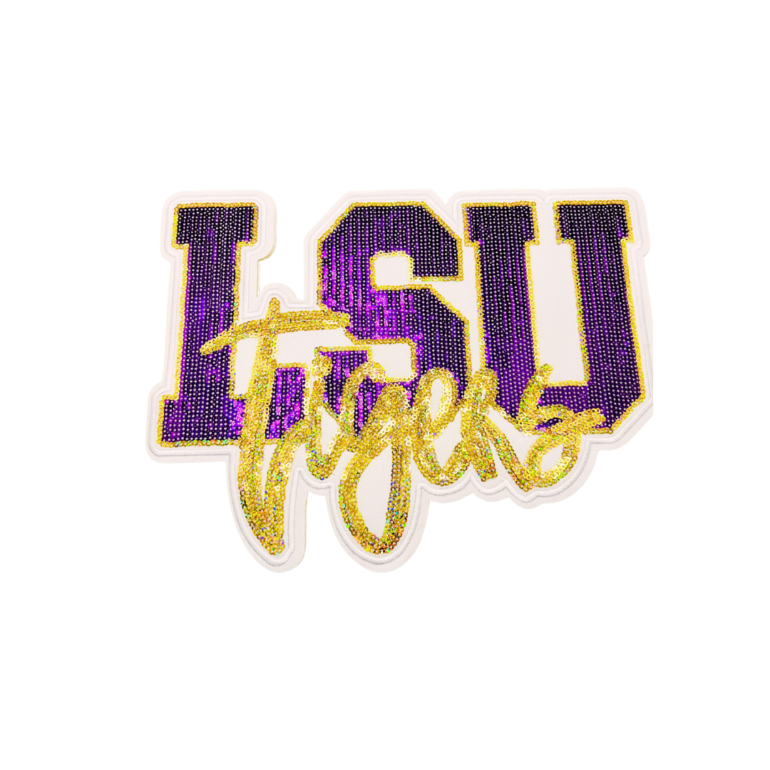 LSU Tigers Inspired College Large Sequin Patch