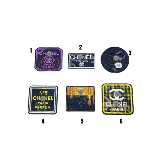 Chan** Designer Inspired Dark Denim Patches