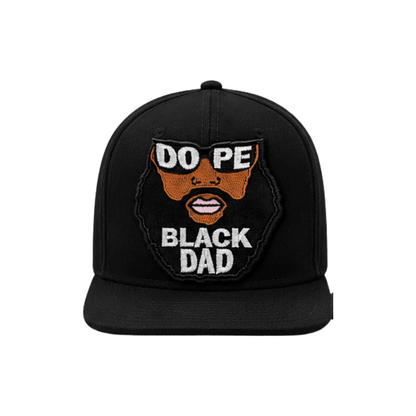 Dope Black Dad Patched Trucker - Snapback Hat - Black