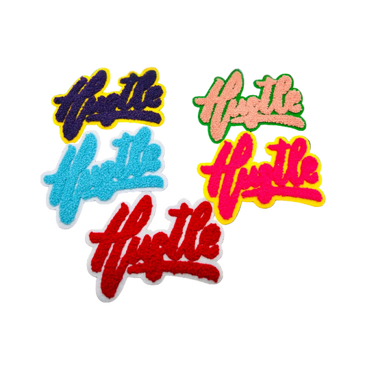 Hustle Chenille Patches - Medium