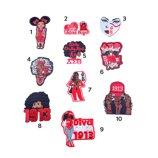 DST Inspired Embroidered Female/ Character Small Patches