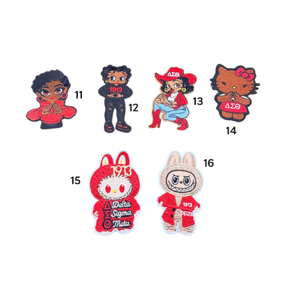 DST Inspired Embroidered Female/ Character Small Patches