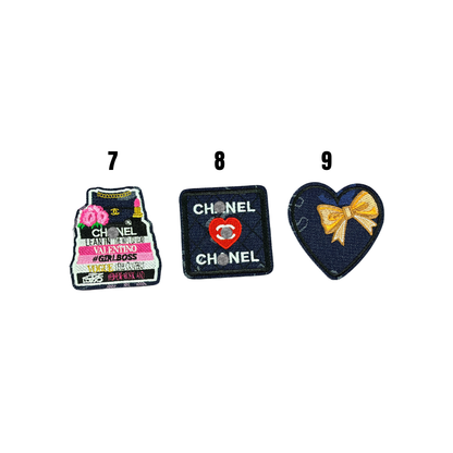 Chan** Designer Inspired Dark Denim Patches