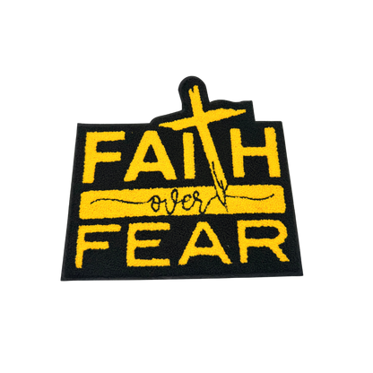 Faith Over Fear Chenille Patches (Multiple Colors)