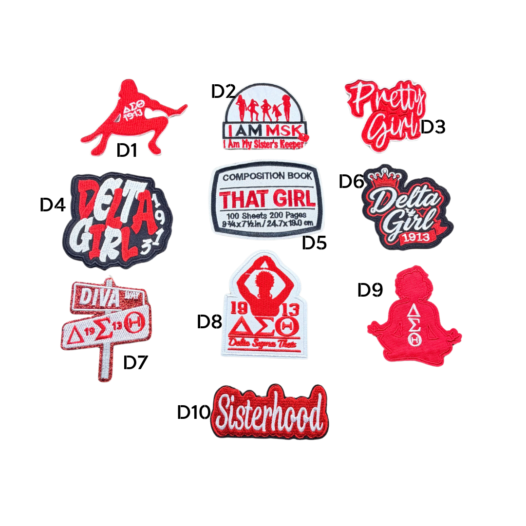 DST Inspired Embroidered DST Girl Small Patches