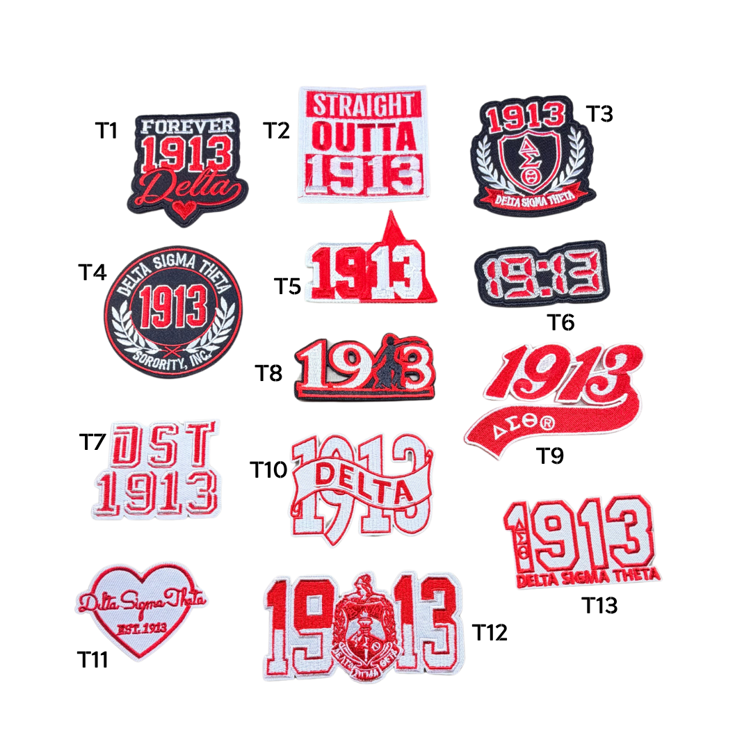DST Inspired Embroidered DST 1913 Small Patches