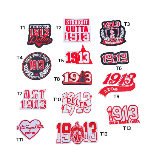 DST Inspired Embroidered DST 1913 Small Patches