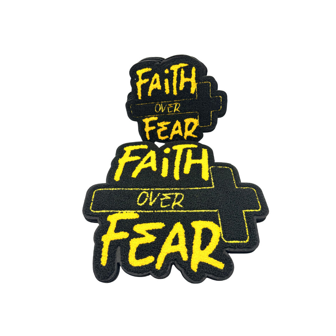 Faith Over Fear Chenille Patches (Multiple Colors)