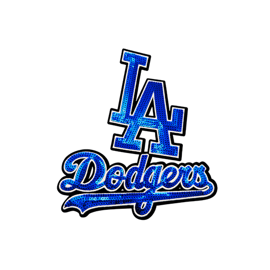 LA Dodgers Baseball Large Sequin Patch