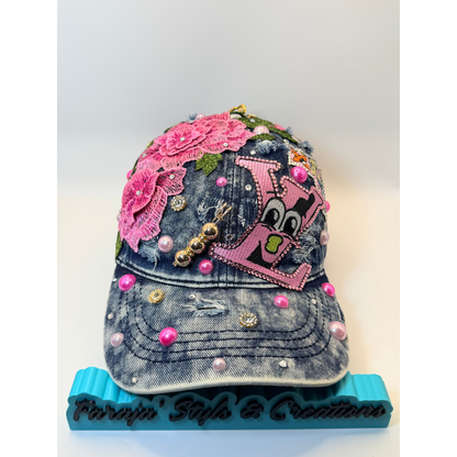 Create Your Own Junk Trucker Hat - Faraja’ Styls Custom Luxe Trucker Hat – Bling, Patches, Rhinestones & Personalized Junk Hat Design
