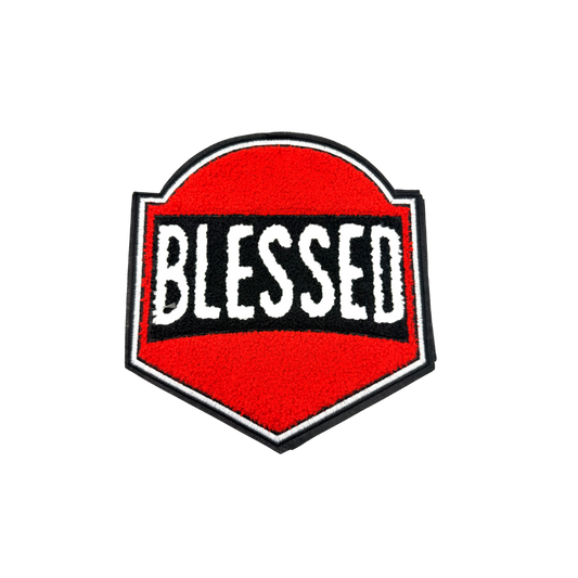 Blessed Shaped Large Chenille Patch