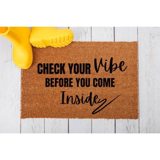 Check Your Vibe Doormat