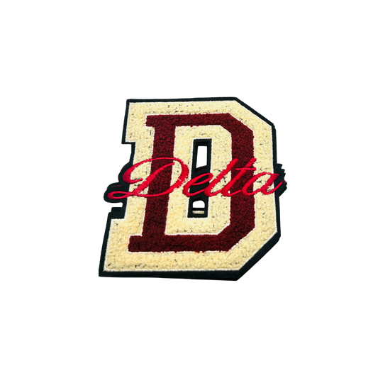 "D" DST Inspired Sorority Chenille Large Patch