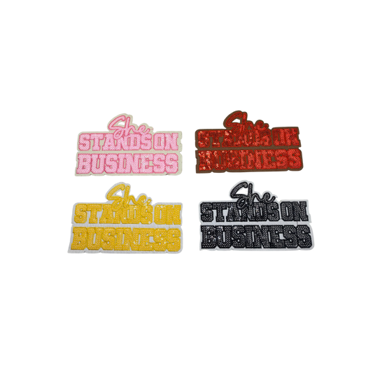She Stands On Business Medium Sequin Patches