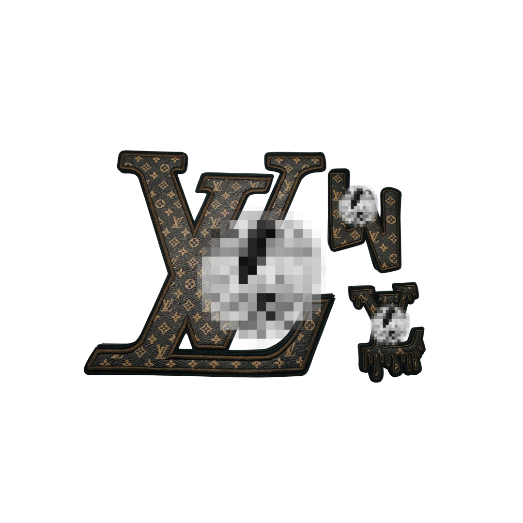 Lui* V Brown  Leather Logo Patches