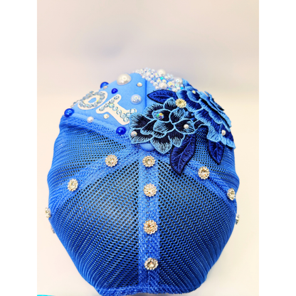 Design Your Custom Zeta Amicae Inspired Sorority Trucker Junk Hat | Rhinestones, Patches & Pearls | Greek Life Fashion Cap