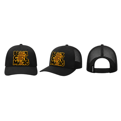 Dope Black Girl Patched Snapback Hat | Black Girl Magic Cap - Canvas Black