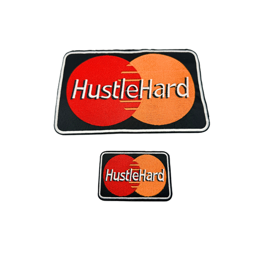 Hustle Hard Mastercard Inspired Patches