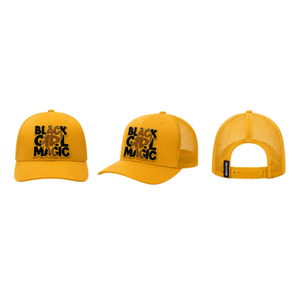 Dope Black Girl Patched Snapback Hat | Black Girl Magic Cap - Canvas Golden Yellow
