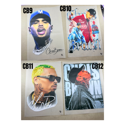 Chris Brown DTF Transfers - Sizes 10*10