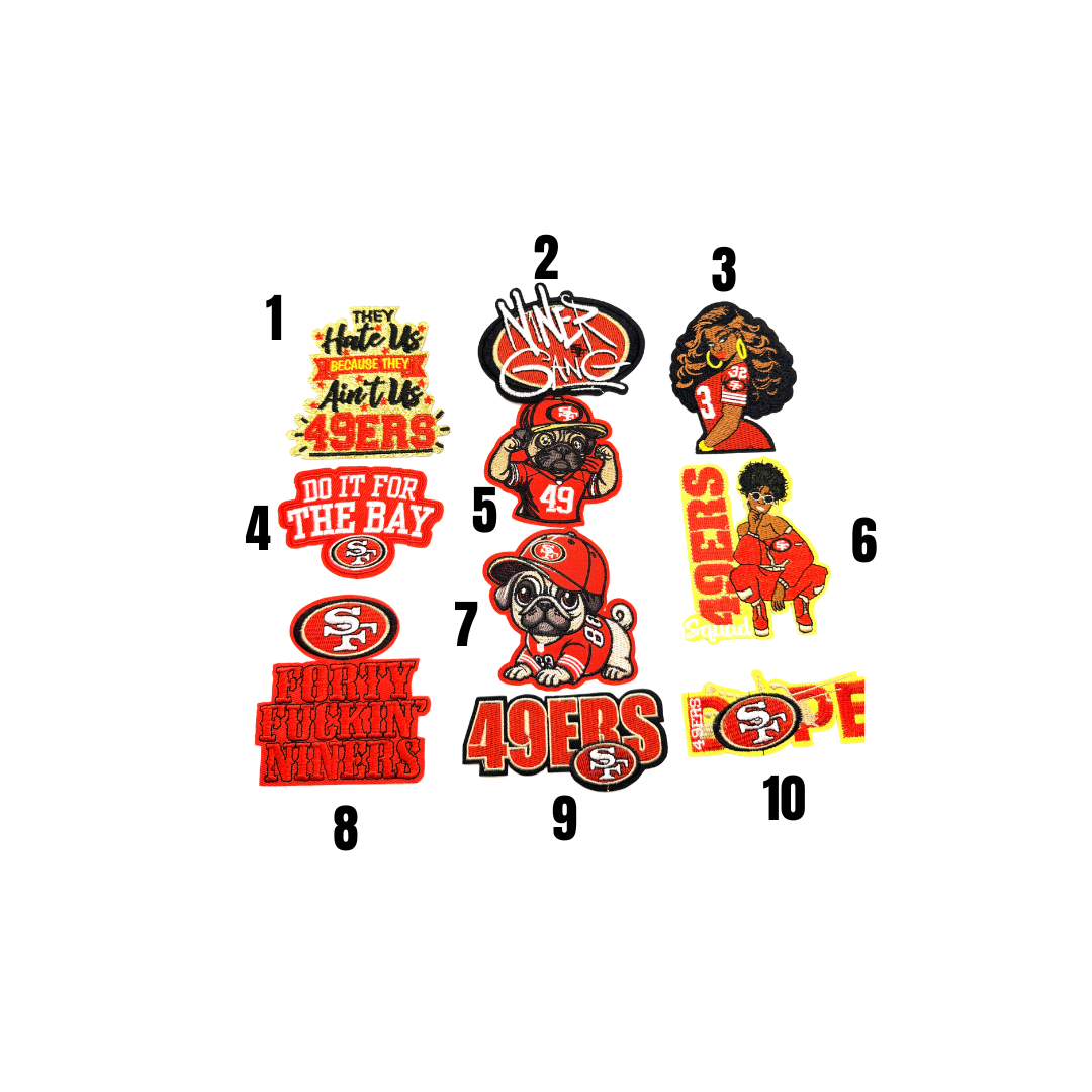 49ers SF Football Small Patches