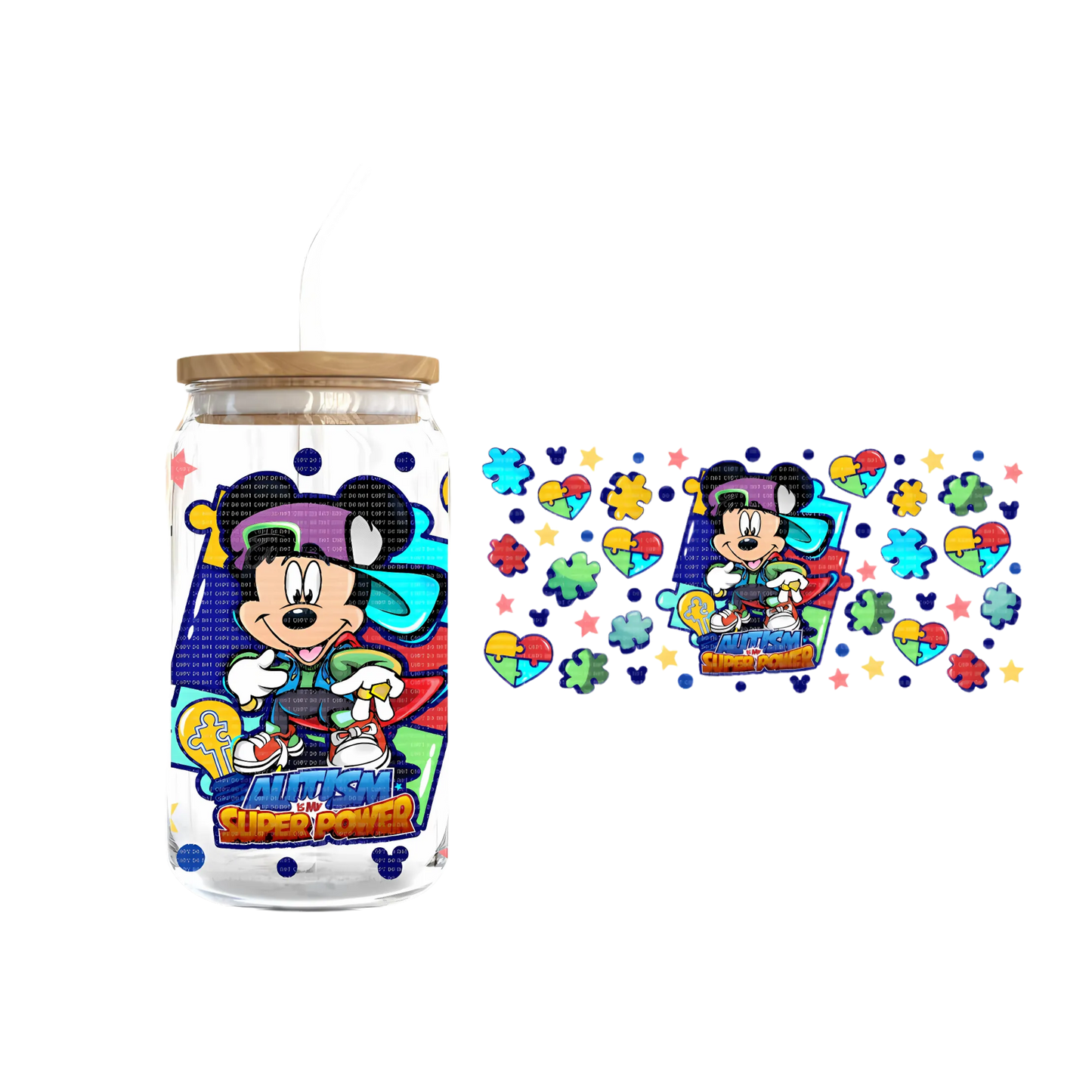 Autism Mickey UV DTF