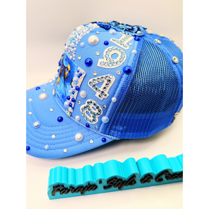 Design Your Custom Zeta Amicae Inspired Sorority Trucker Junk Hat | Rhinestones, Patches & Pearls | Greek Life Fashion Cap