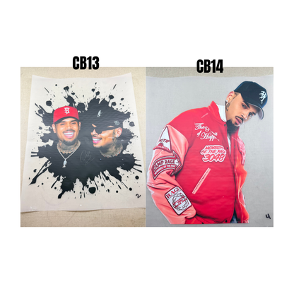 Chris Brown DTF Transfers - Sizes 10*10