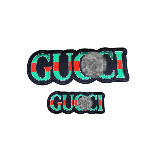 G Designer Inspired Black Green-Red Word Patches