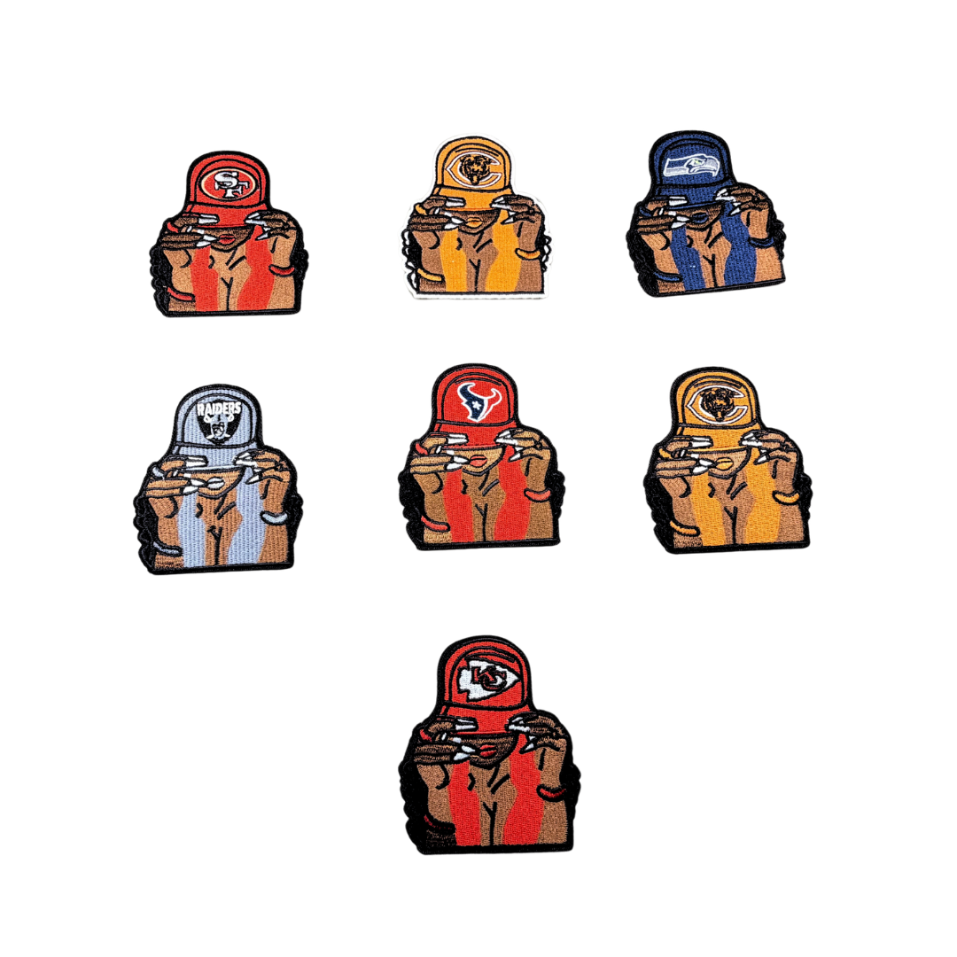NFL Team Hat Lady Small Patches