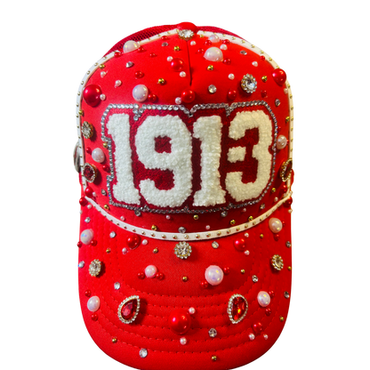 Design Your Custom Delta Sorority Trucker Junk Hat | Rhinestones, Patches & Pearls | Greek Life Fashion Cap