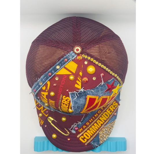 Design Your Custom NFL, NBA, MLB Trucker Hat with Rhinestones, Patches & Bling