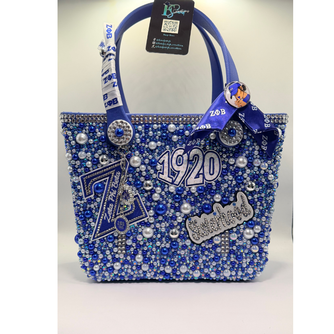 Custom Bogg Beach Tote Bag - Luxury Bling Beach Tote - Personalized Junk Bag