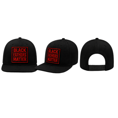 Black Fathers Matter Trucker-Snapback - Red Embroidered