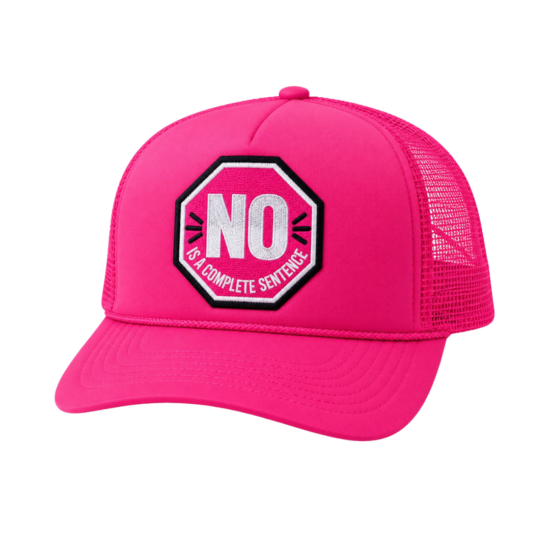 "No Is A Complete Sentence"  One Patch Mesh-Back Snapback Foam Hats (Multiple Colors) (Copy)