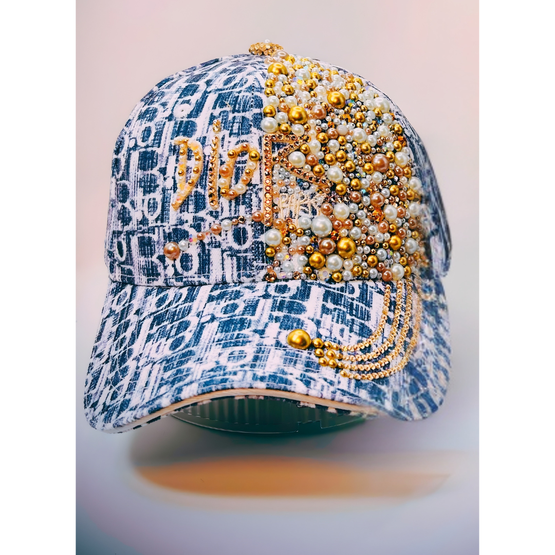 Premade Bling Junk Trucker Hat & Matching Junk Tie Set – Jeweled Statement Accessories | Ready to Ship