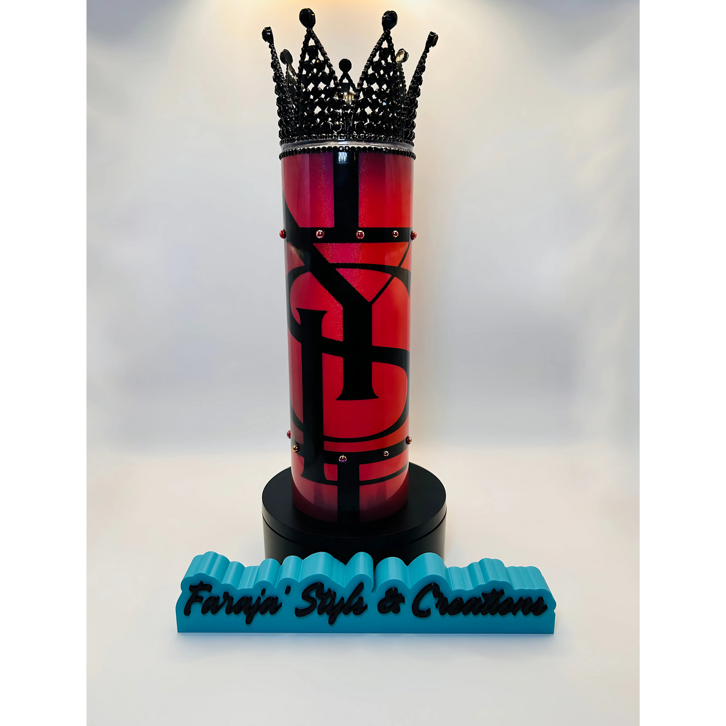 Customize Your  Luxury Rhinestone Tumbler with Crown Lid | Designer-Inspired