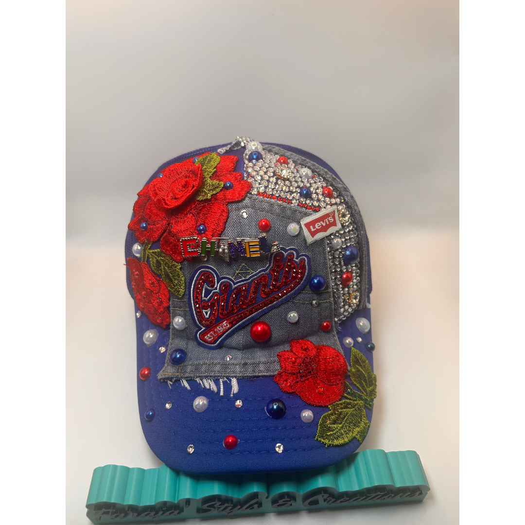 Design Your Custom NFL, NBA, MLB Trucker Hat with Rhinestones, Patches & Bling