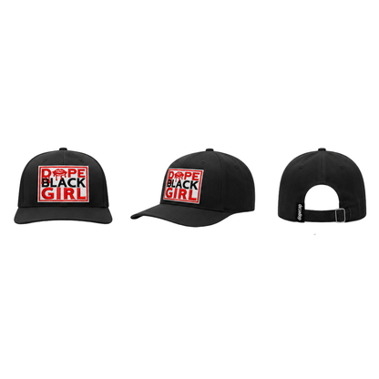 Dope Black Girl Patched Trucker Hat | Melanin Queen Statement Cap - Black Foam Trucker Hat