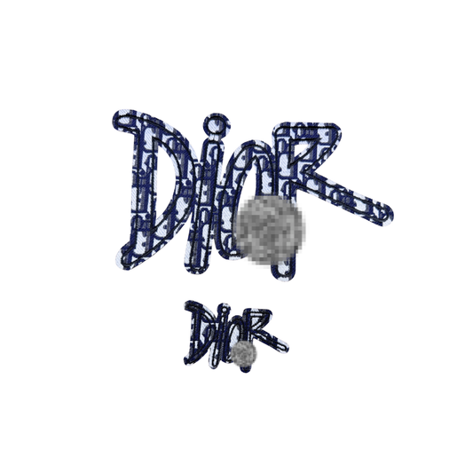 Di*or Designer Inspired Denim Patches