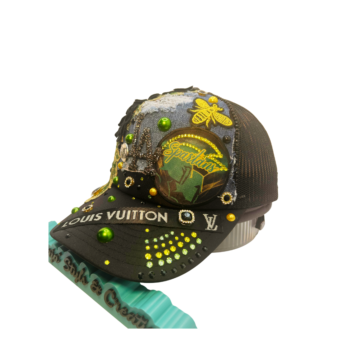 Design Your Custom College / HBCU Junk Trucker Hat | Rhinestones • Patches • Pearls • Charms