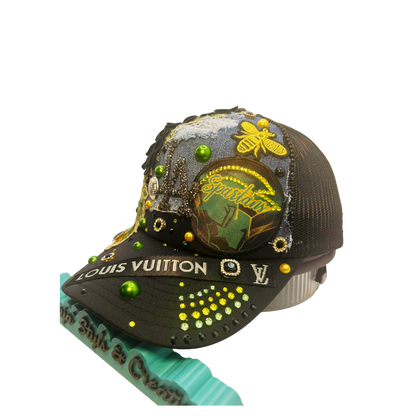 Design Your Custom College / HBCU Junk Trucker Hat | Rhinestones • Patches • Pearls • Charms