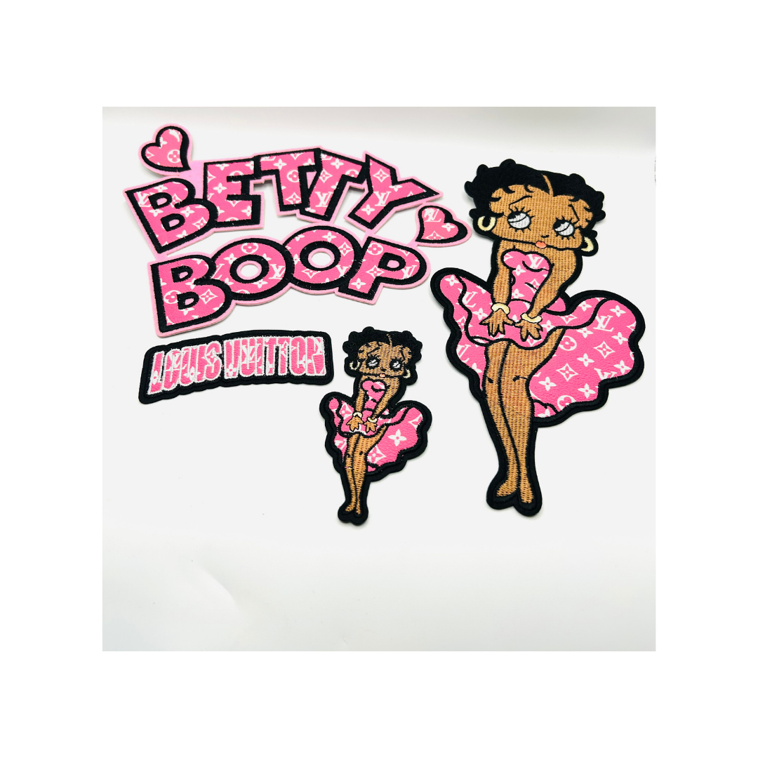 L-V Pink Betty Leather Patches