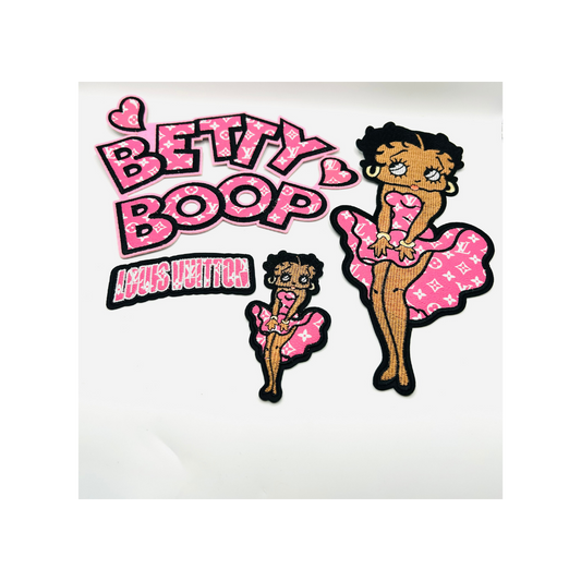 L-V Pink Betty Leather Patches