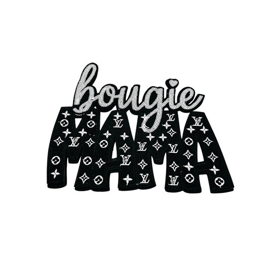 Lou** V Bougie Mama Sequin/ Embroidered Large Patch