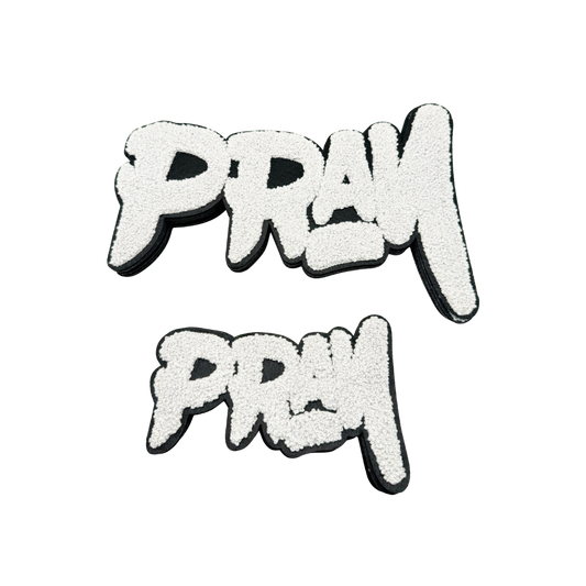 Gray Pray Chenille Patches