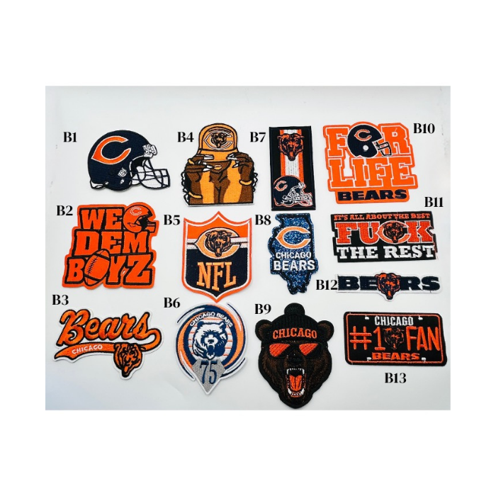Bears Football Patches - Small