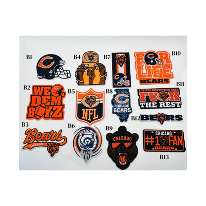 Bears Football Patches - Small