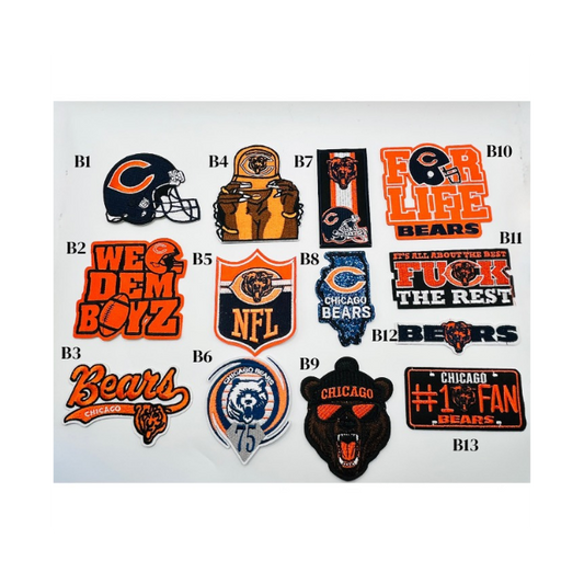 Bears Football Patches - Small