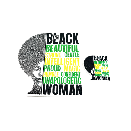 I Am Black Beautiful Woman Culture Patches